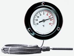 Capillary Thermometer with Stainless Steel Case and Front Flange